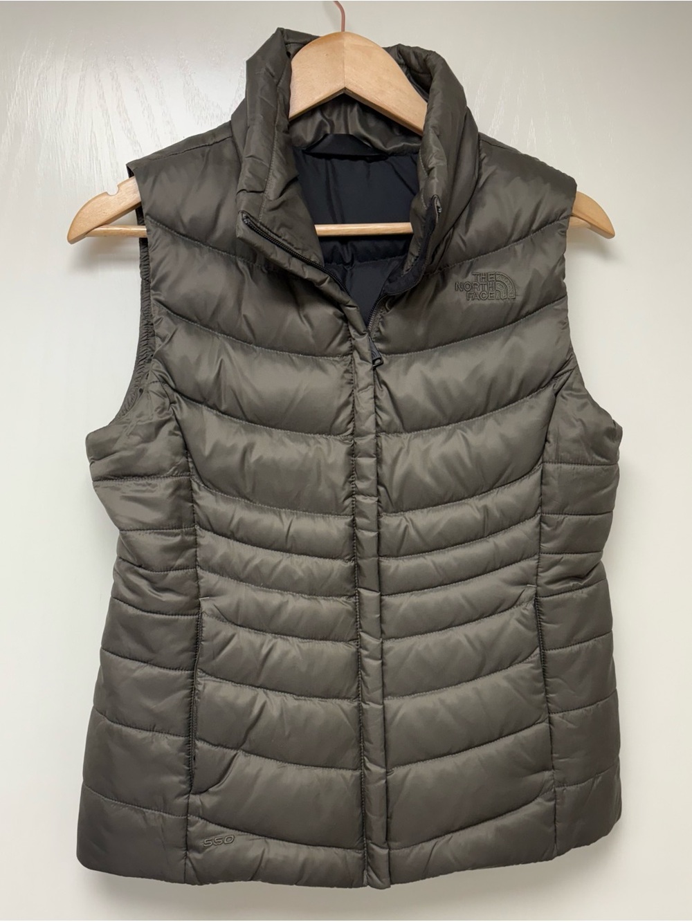 The North Face Olive Quilted Women's Insulated Vest